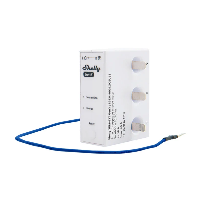 Smart meřič spotřeby SHELLY 3EM-63T Gen3 WiFi