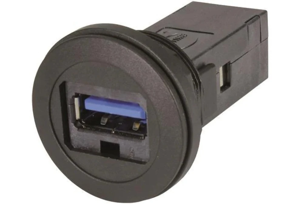 Panelowy port serwisowy USB 3.0 A‑A czarny 09454521904