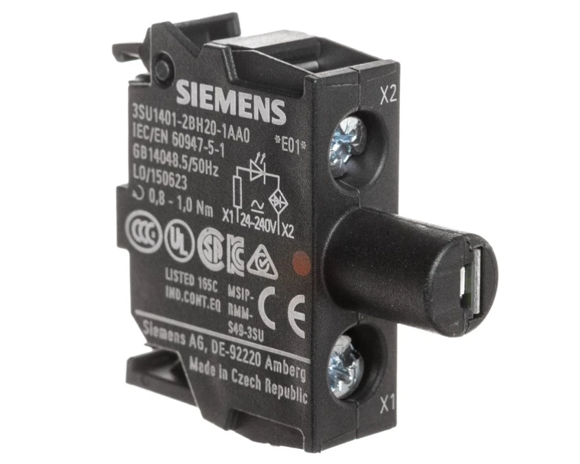 Oprawka blok LED czerwon 24‑240V AC‑DC montaż w obudowie przył śrubowe SIRIUS ACT 3SU1401‑2BH20‑1AA0
