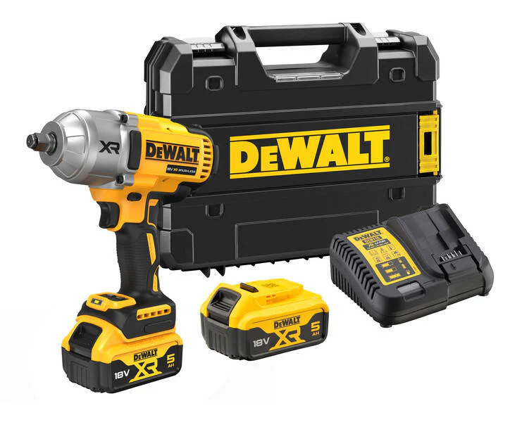 Klucz udarowy DeWALT DCF900P2T-QW 1355Nm, 2×5,0Ah + zestaw nasadek długich 7szt.