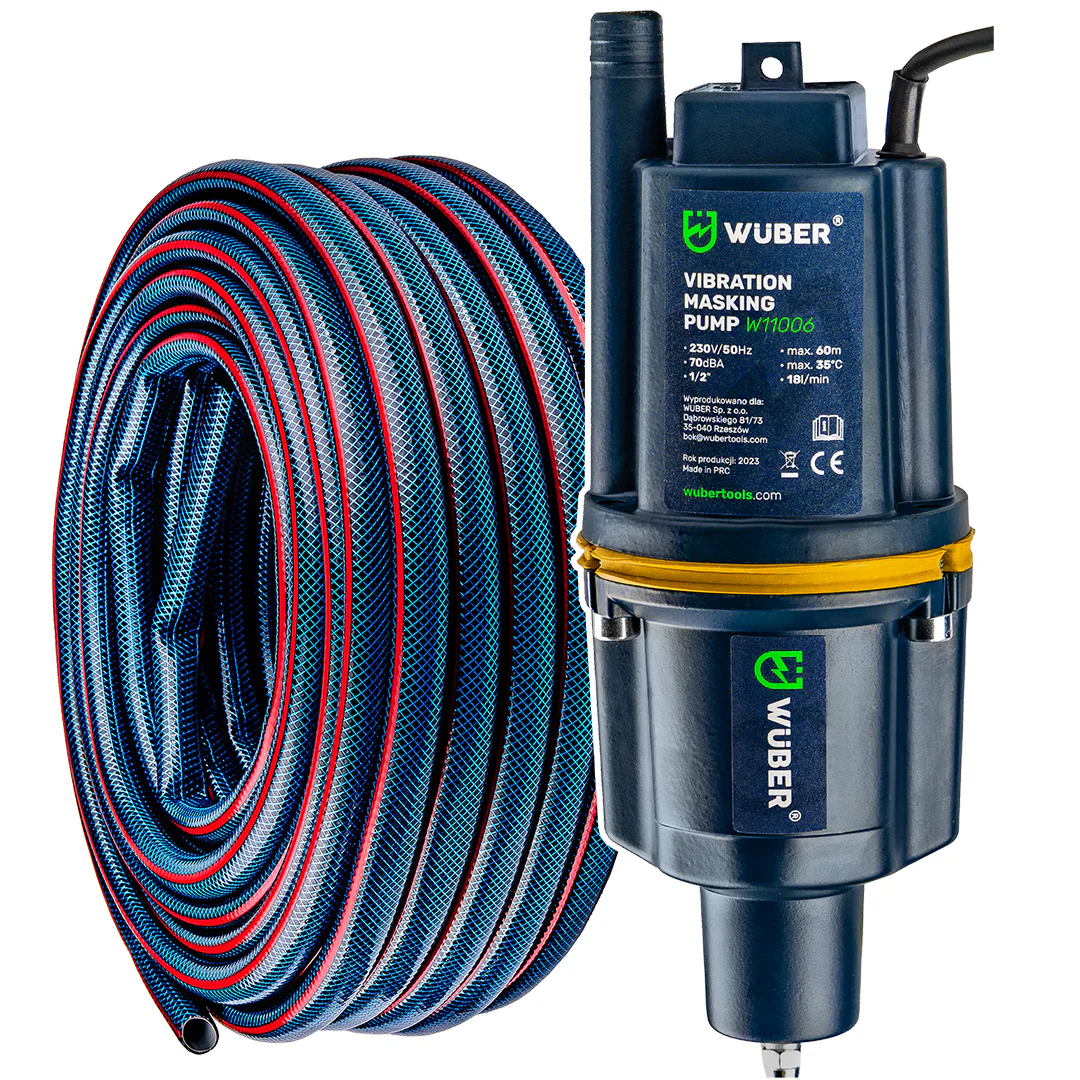 Pompa do wody membranowa dolnossąca 3/4″ 280 W +wąż WUBER