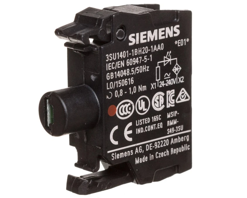 Oprawka blok LED czerwony 24‑240V AC‑DC montaż czołowy przył śrubowe SIRIUS ACT 3SU1401‑1BH20‑1AA0