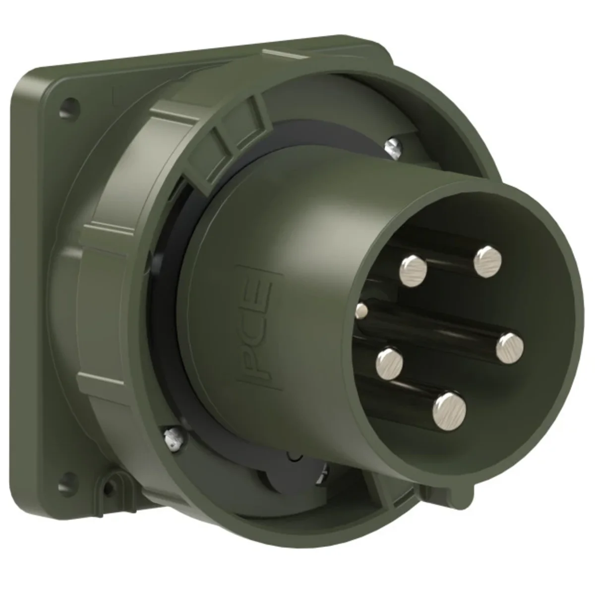 CEE-wtyczka tablicowa prosta 125A 5p6h IP67 POWER TWIST brązowo-zielony 645-6.U