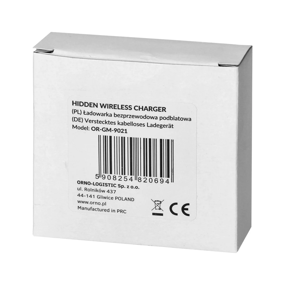 Bezprzewodowa ładowarka indukcyjna do podblatowego montażu, 10W, standard Qi V1.2, czarna OR-GM-9021