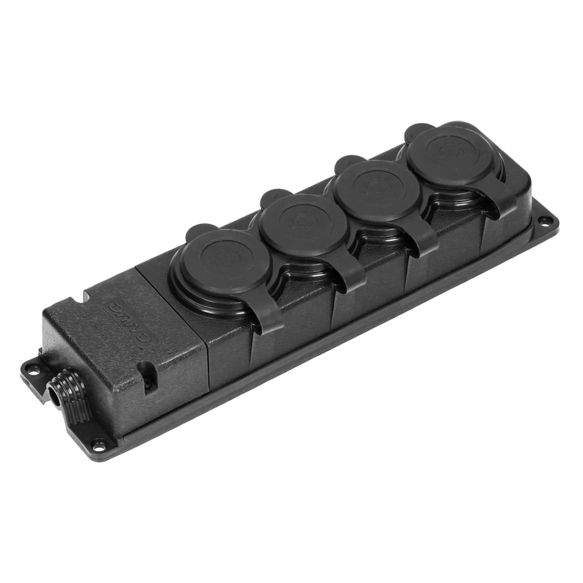 Rozgałęźnik bryzgoszczelny i odporny na uderzenia, IP44, 4x2P+Z, 16A, 230V AC, gumowy, uniepalniony OR-AE-13167