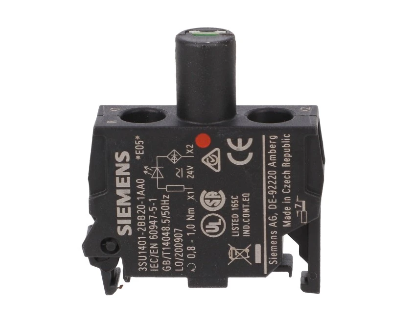 Oprawka blok LED czerwony 24V AC‑DC montaż w obudowie przył śrubowe SIRIUS ACT 3SU1401‑2BB20‑1AA0