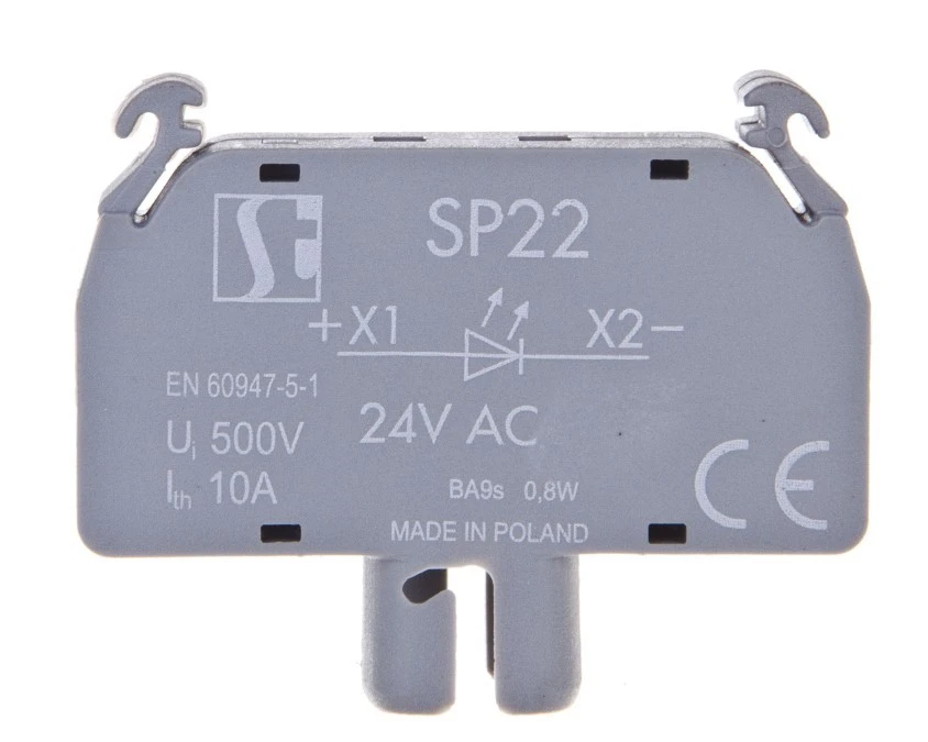 Oprawka lampki LED BA9s 24V AC bez lampki SP22‑1435R10