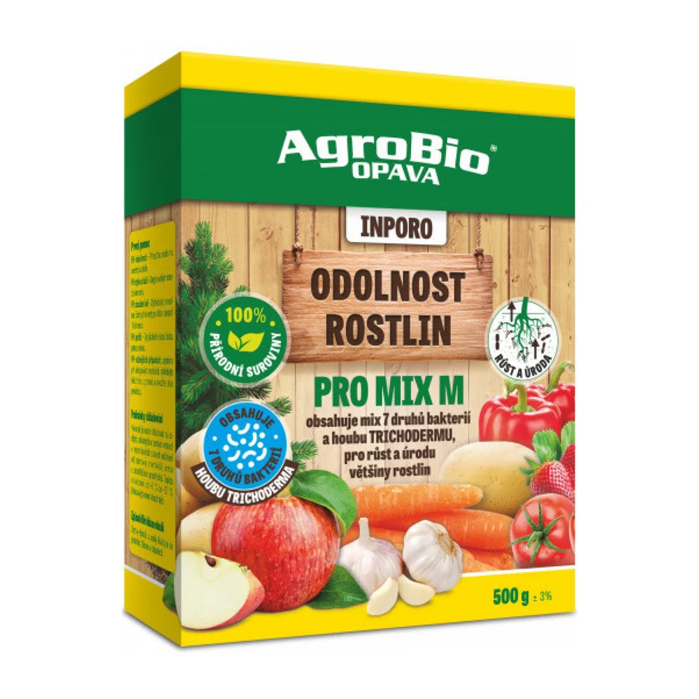 Přípravek pro odolnost rostlin AGROBIO Inporo Pro Mix M – bakterie a Trichoderma 500g