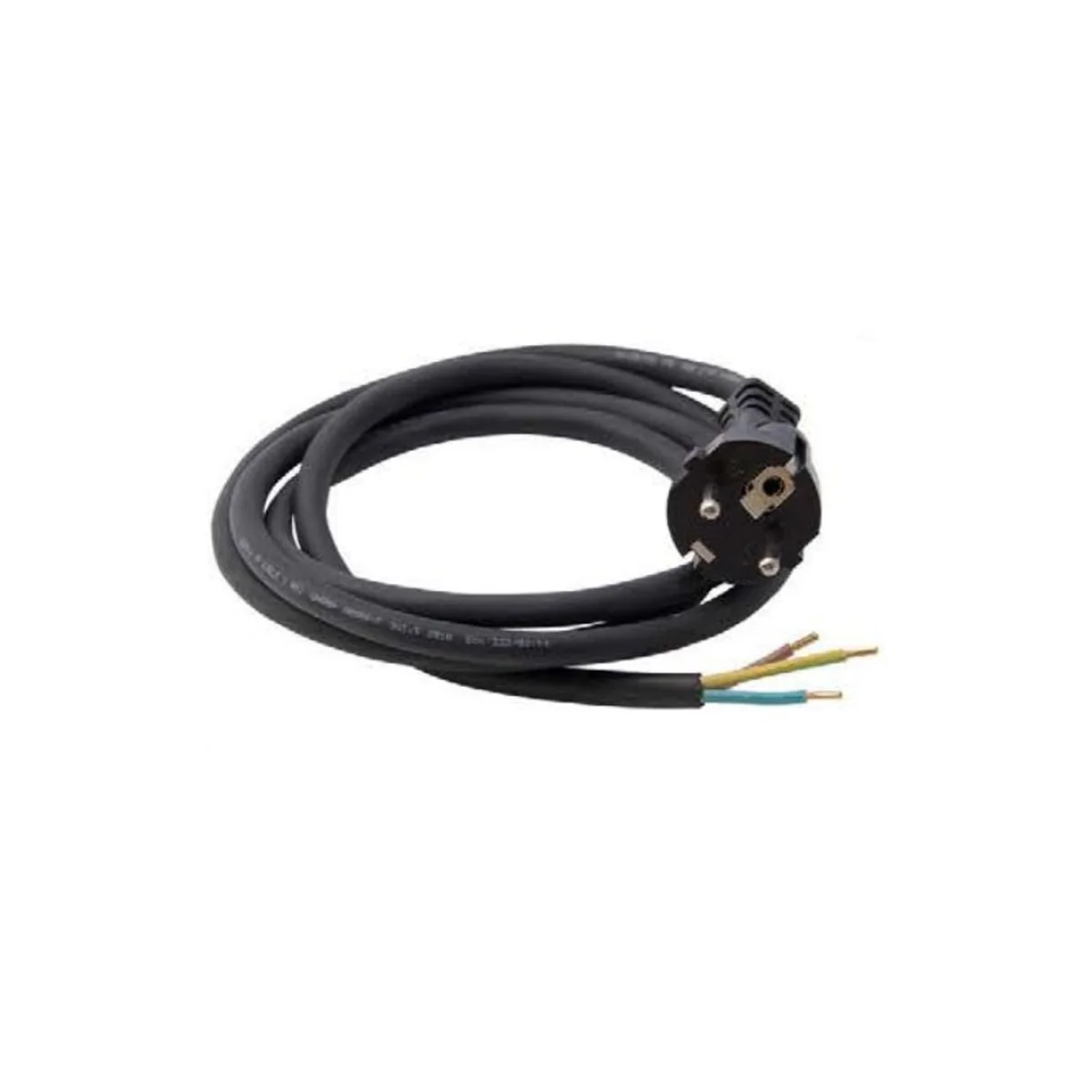 Przewód H05RR-F(OW) 3×1,5 5m 300/500V z wtyczką prostą uni-schuko czarny 936-55P