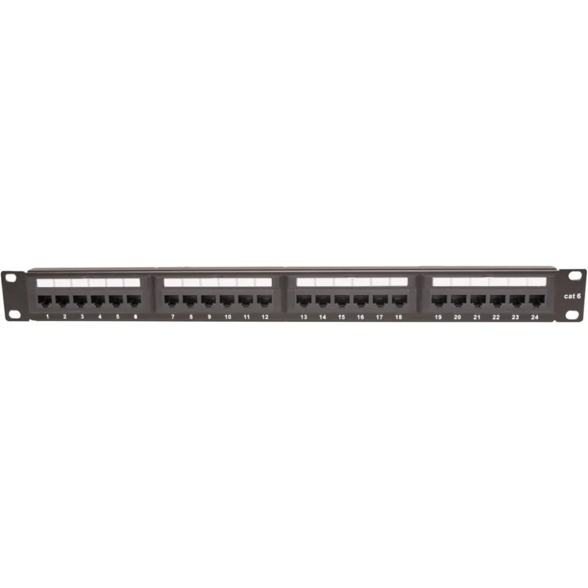 Panel kat. 6 19 1U 24xRJ45 UTP czarny CCAS-PA6-24UTP