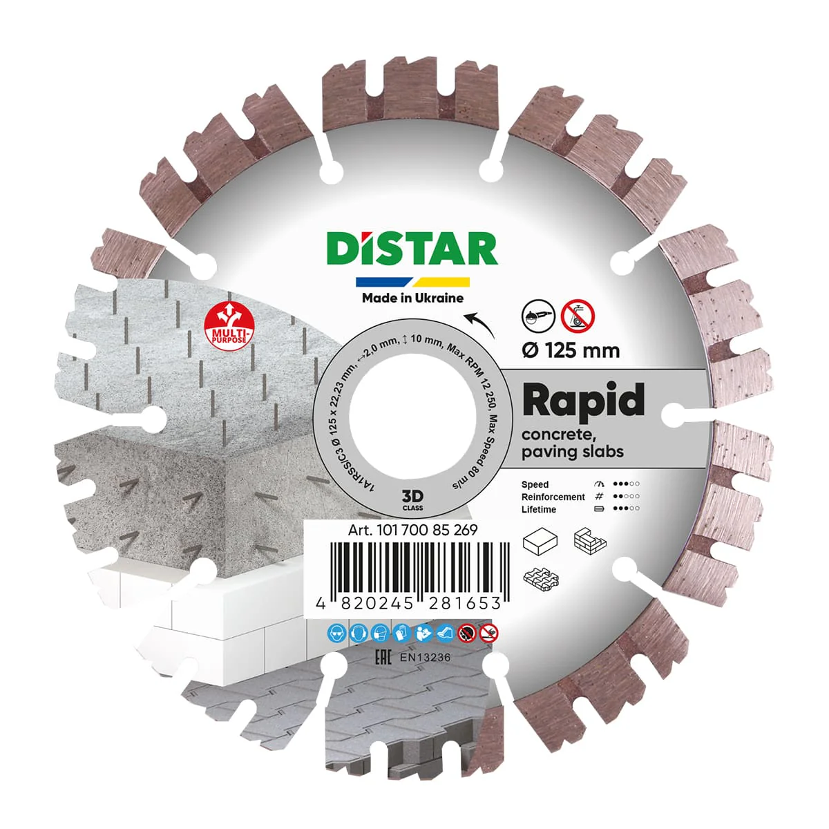 DISTAR Tarcza diamentowa do betonu RAPID 125×2,0x22,23 10170085269