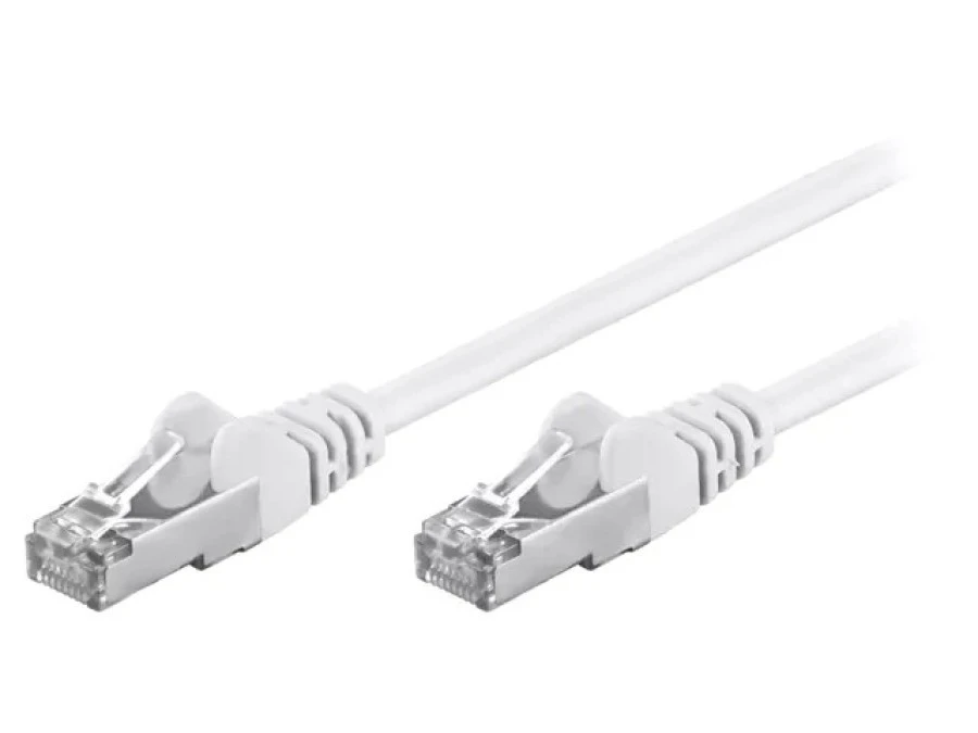 Patch cord F/UTP 5e linka CCA PVC biały 10m 26AWG 93492