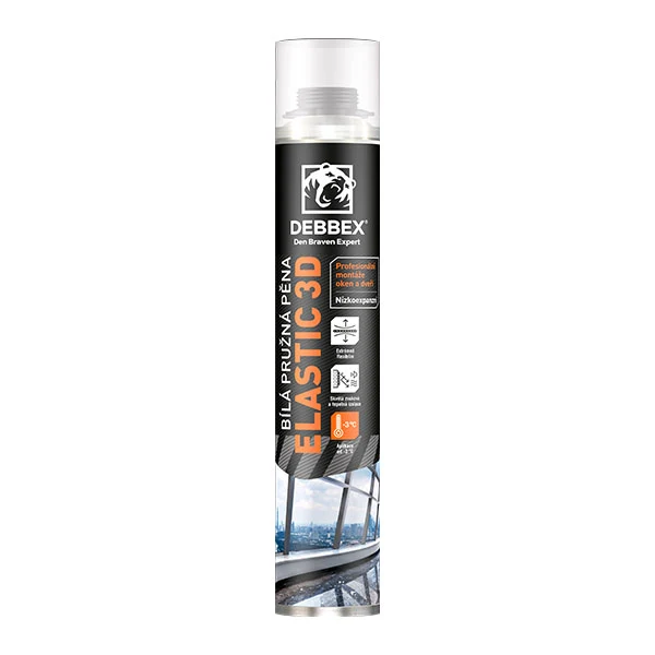 Pružná pěna DEBBEX ELASTIC 3D pistolová 750ml