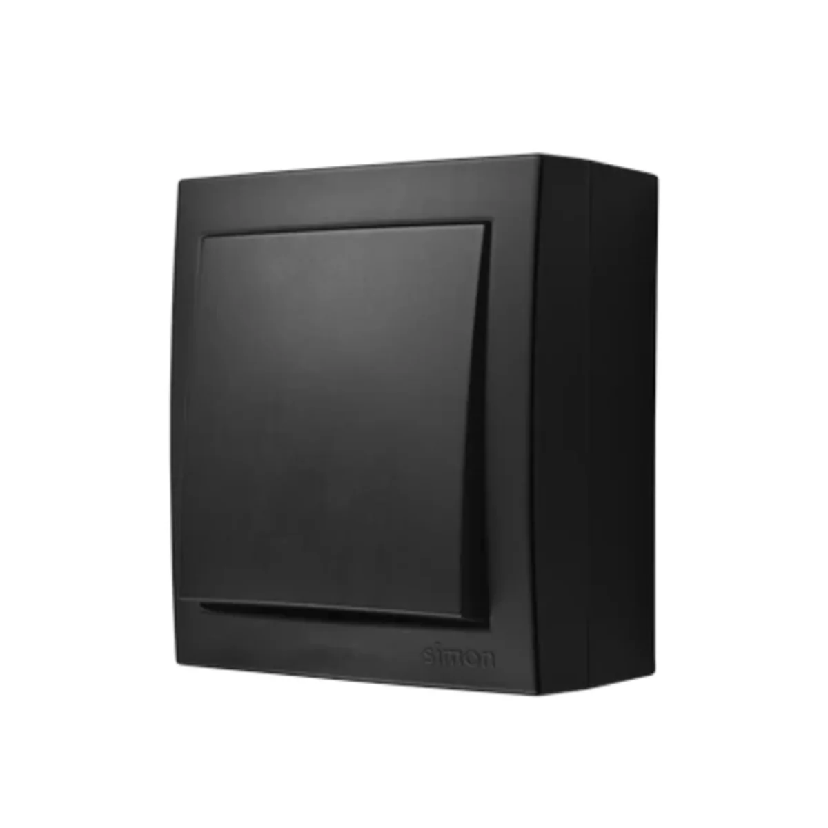 Simon Aquaclick WA-CW1xxxx-xx-49xx Łącznik jednobiegunowy natynkowy, IP44, 10AX, 250V~, zaciski śrubowe; czarny ACW1/49