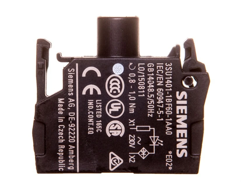 Oprawka blok LED biały 230V AC montaż czołowy przył śrubowe SIRIUS ACT 3SU1401‑1BF60‑1AA0