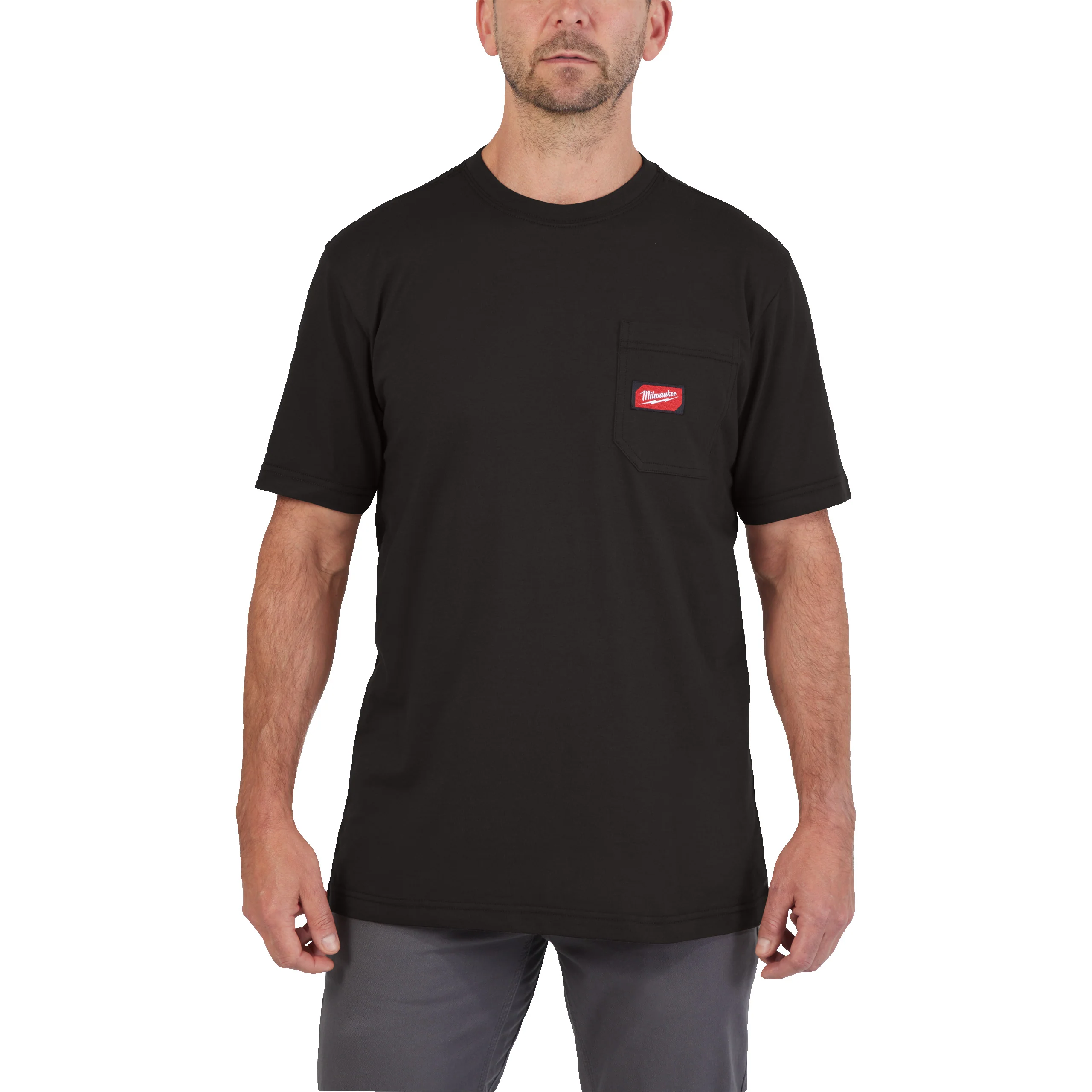 Milwaukee WTSSBL-M T-shirt z kieszonką z krótkim rękawem – czarny
