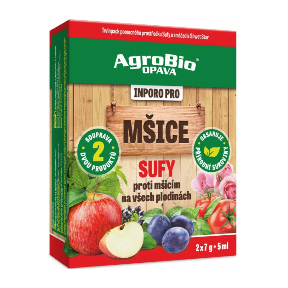 Přípravek proti mšicím AGROBIO Inporo Pro Sufy 2x7g+5ml