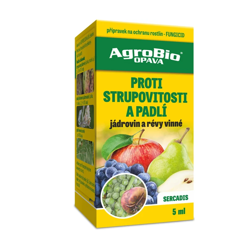 Přípravek proti strupovitosti a padlí AGROBIO Sercadis 5ml – rozbaleno – poškozený obal
