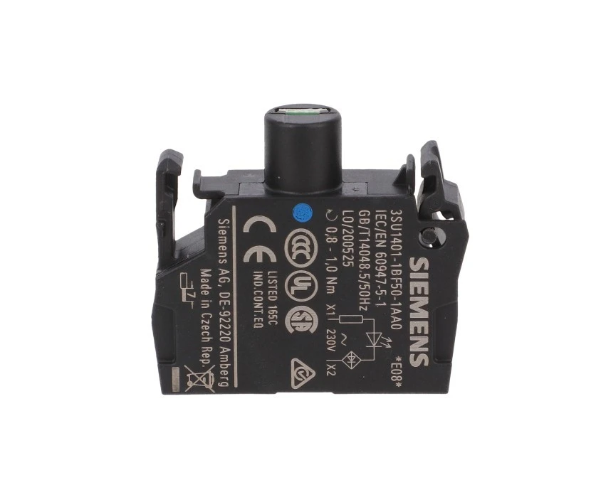 Oprawka blok LED niebieski 230V AC montaż czołowy przył śrubowe SIRIUS ACT 3SU1401‑1BF50‑1AA0