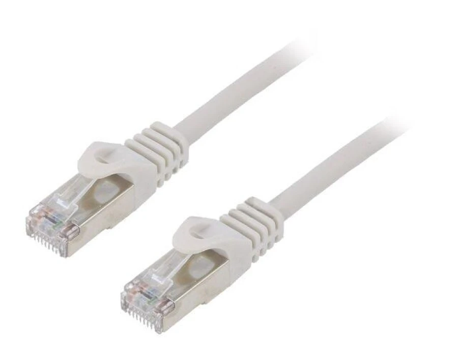 Patch cord F/UTP, Cat 6, RJ45 wtyk z obu stron, linka, CCA, 0,25m, PVC, szary PP6‑0.25M