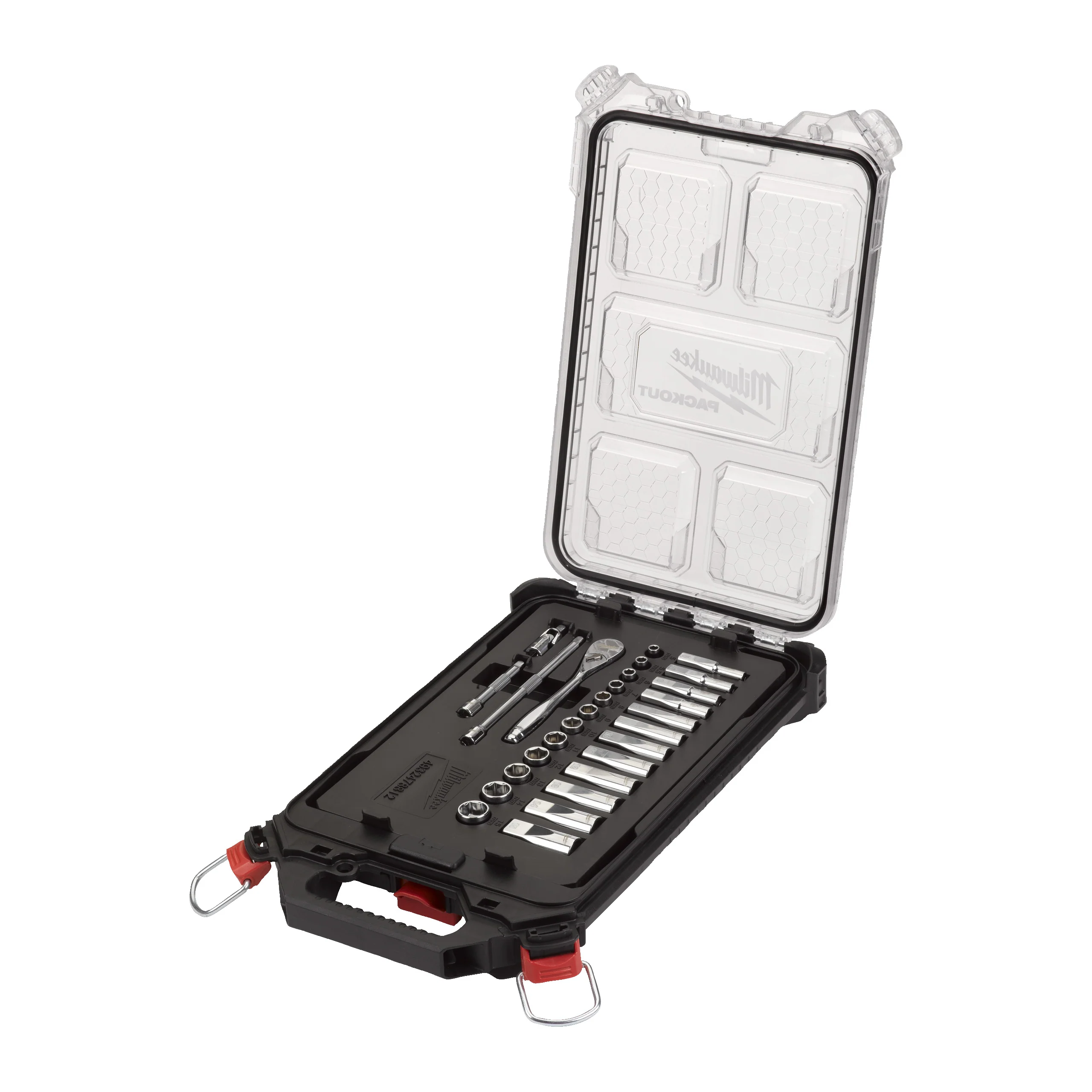Milwaukee Nasadki1/4˝ z grzechotką – metryczne – zestaw 28 szt. w organizerze PACKOUT™ SLIM średnim