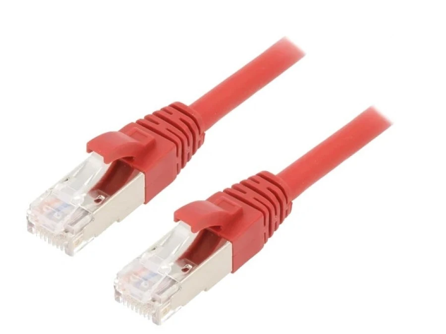 Patch cord ETHERLINE Cat.6a,S/FTP 6a linka Cu LSZH czerwony 24441395