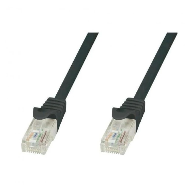 Patch cord Cat5e UTP 1,5m czarny CCA