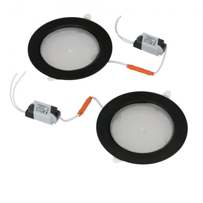 Oprawa LED AURA PRIZMA dwupak 2x12W czarna 2700K wpuszczana HOROZ ELECTRIC