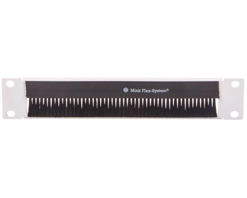 Panel z przepustem szczotkowym 10 cali 1U RAL 7035 10‑0008S