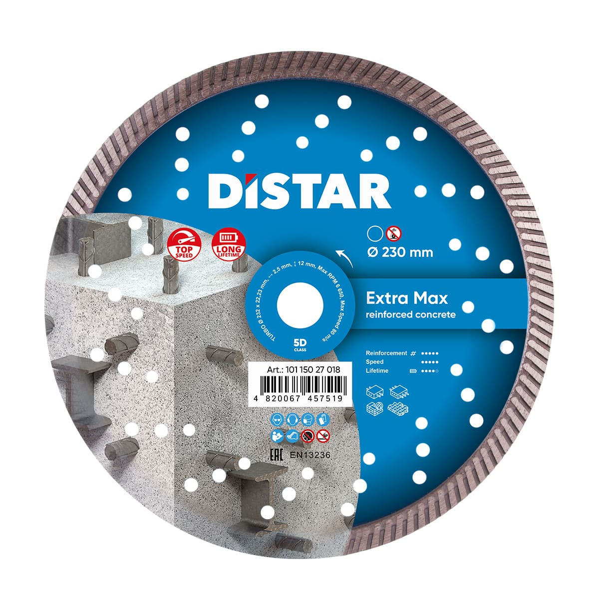 DISTAR Tarcza diamentowa do betonu EXTRA MAX 230×2,5×22,23 10115027018