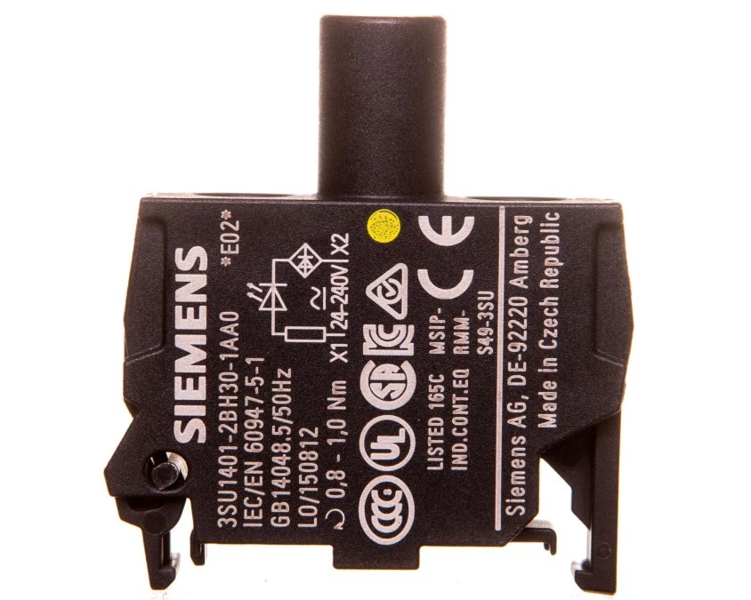 Oprawka blok LED żółty 24‑240V AC‑DC montaż w obudowie przył śrubowe SIRIUS ACT 3SU1401‑2BH30‑1AA0
