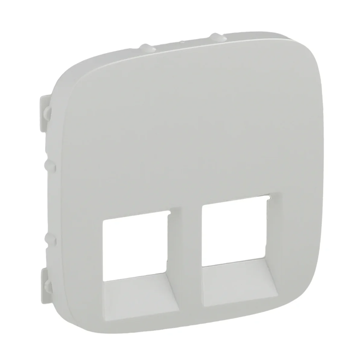 VALENA ALLURE – PLAKIETKA BIAŁA GNIAZDA PODWÓJNEGO 2XRJ11 LUB 2XRJ45 LUB RJ11/RJ45 755425
