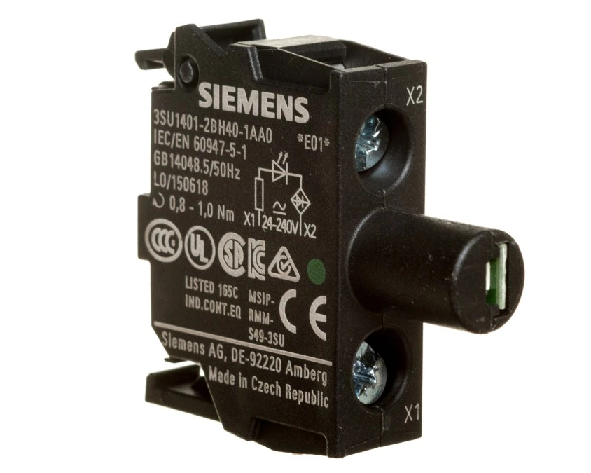 Oprawka bok LED zielony 24‑240V AC‑DC montaż w obudowie przył śrubowe SIRIUS ACT 3SU1401‑2BH40‑1AA0