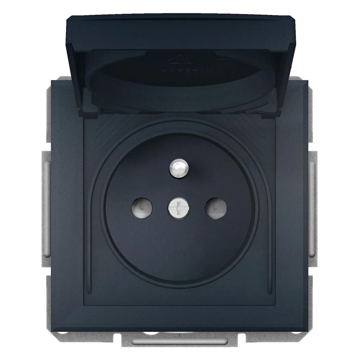 ASFORA Gniazdo 2P + PE IP44 do systemu ramkowego antracyt EPH2800671