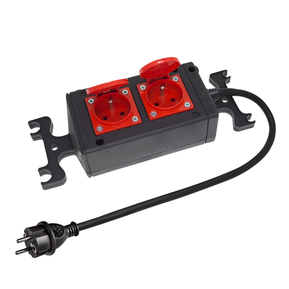 Przedłużacz WARSZTATOWY IP-44, 2x2P+Z 230V~/16A guma czarny H07RN-F 3×1,5mm² – 3m PWP-11-3 PWP-11-3