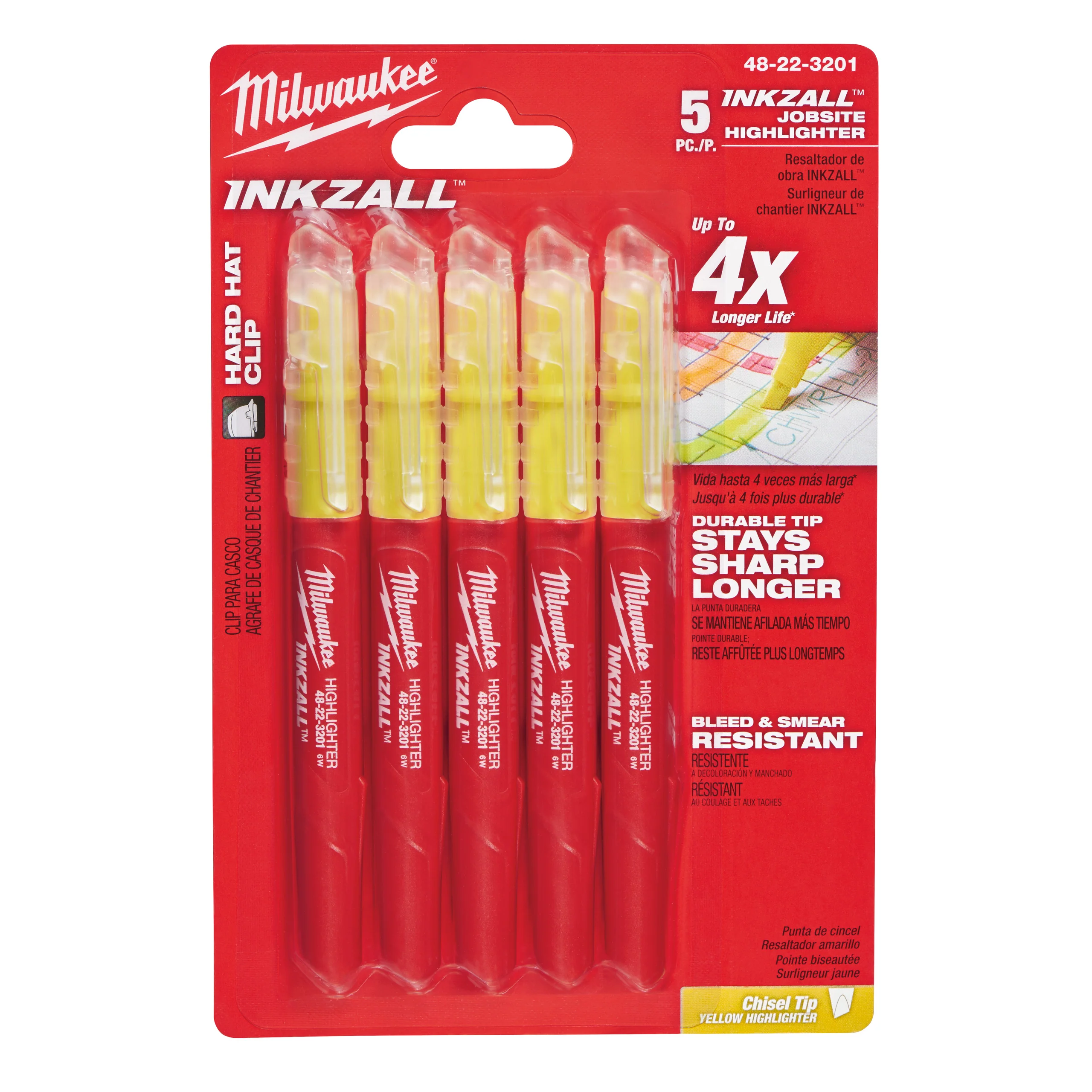 Milwaukee Markery zakreślacze żółte – 5 szt.