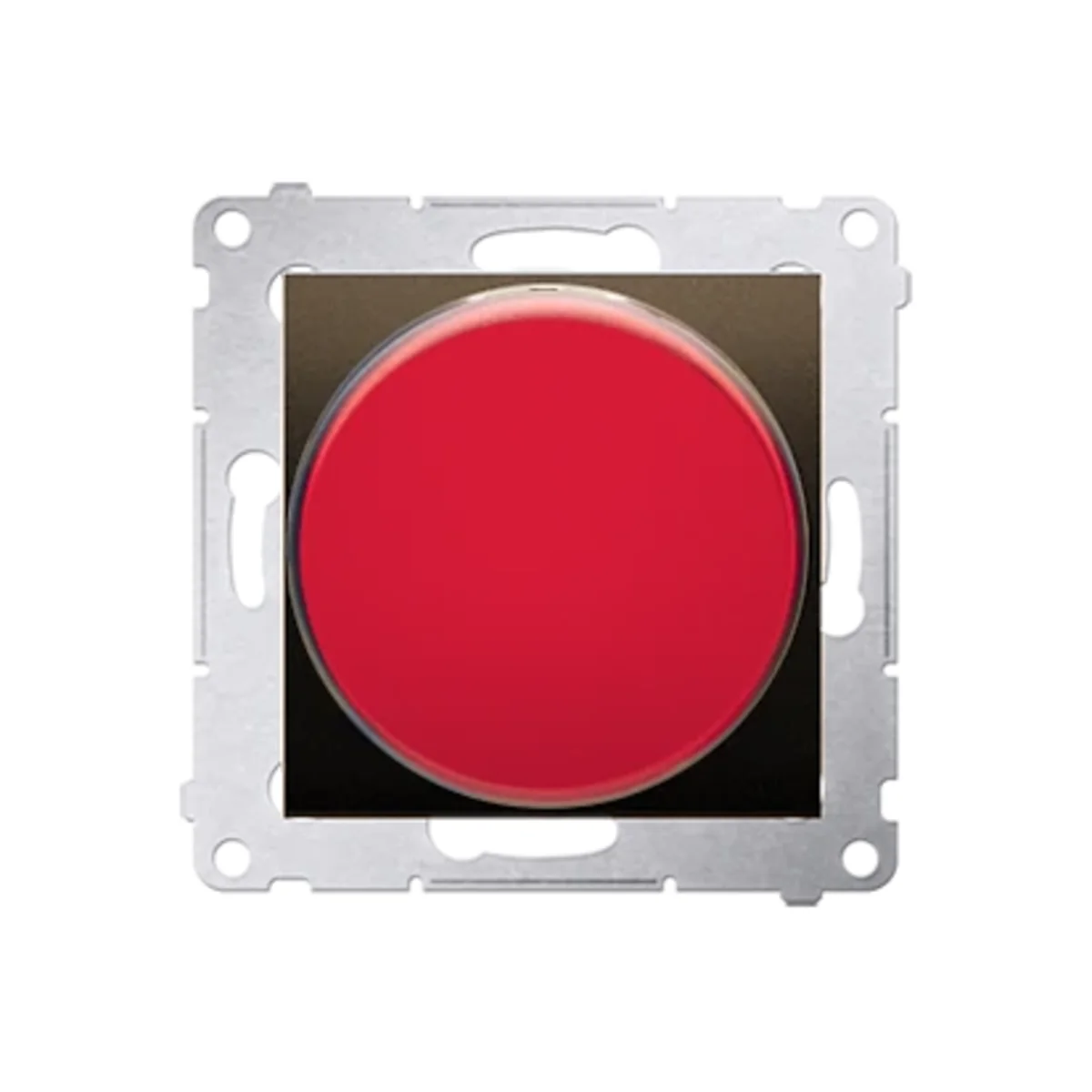 SIMON 54 Sygnalizator świetlny LED – światło czerwone (moduł) 230V brąz mat DSS2.01/46