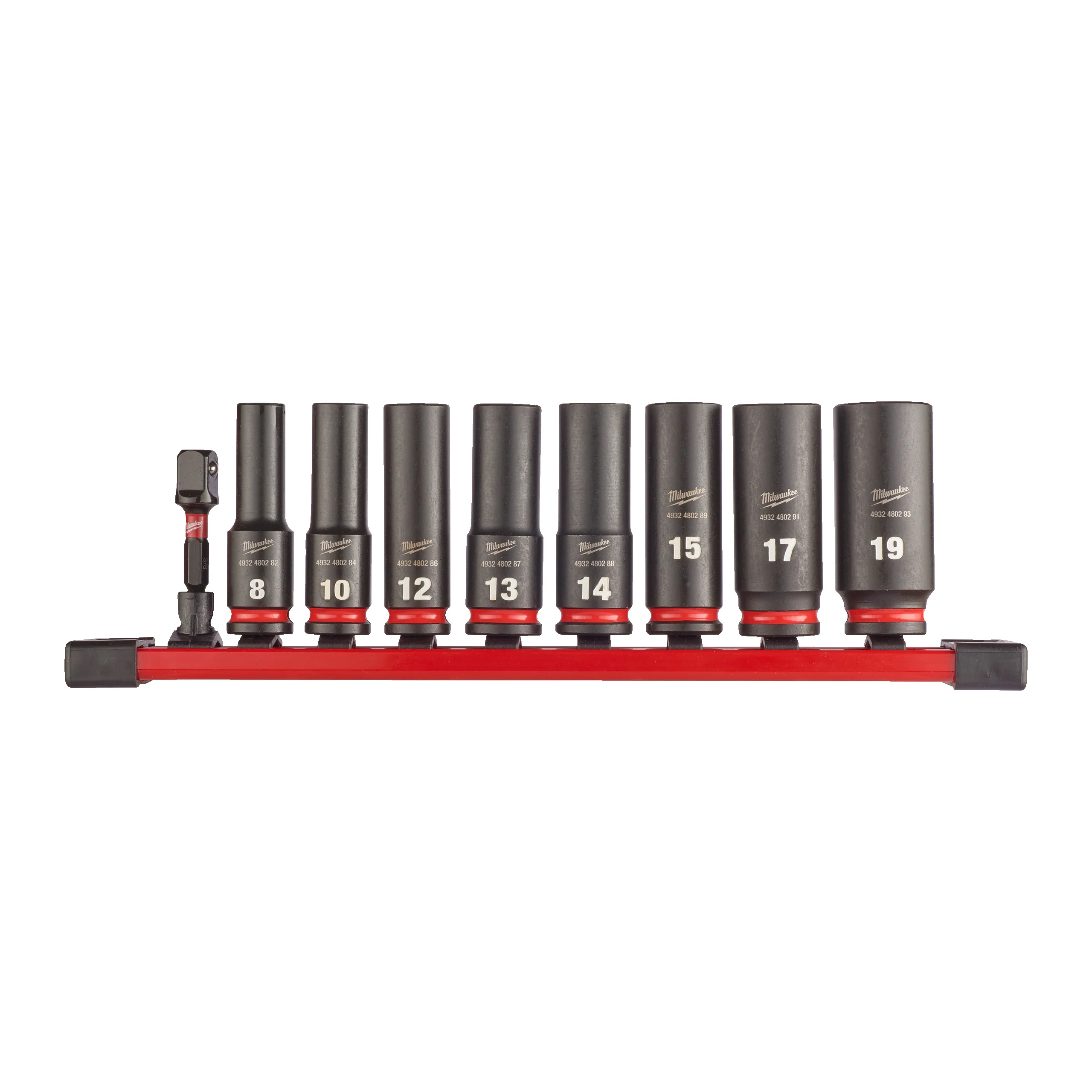 Milwaukee Zestaw nasadek udarowych długich SHW 3/8″ Hex 9 szt.
