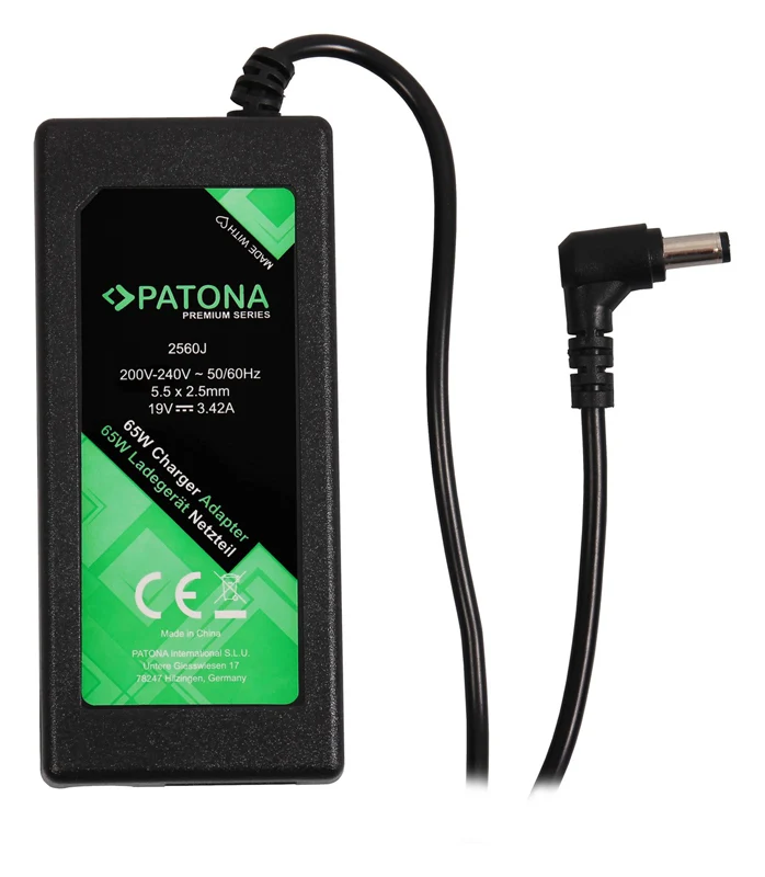 Adaptér pro notebooky Asus 19V 3,42A 65W 5,5×2,5mm PATONA PT2560