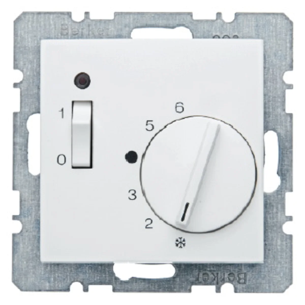 Regulator temperatury pomieszczenia z zestykiem rozwiernym, elementem centralnym, łącznikiem i diodą 5-30 °C 230V – Kremowy połysk 20308982