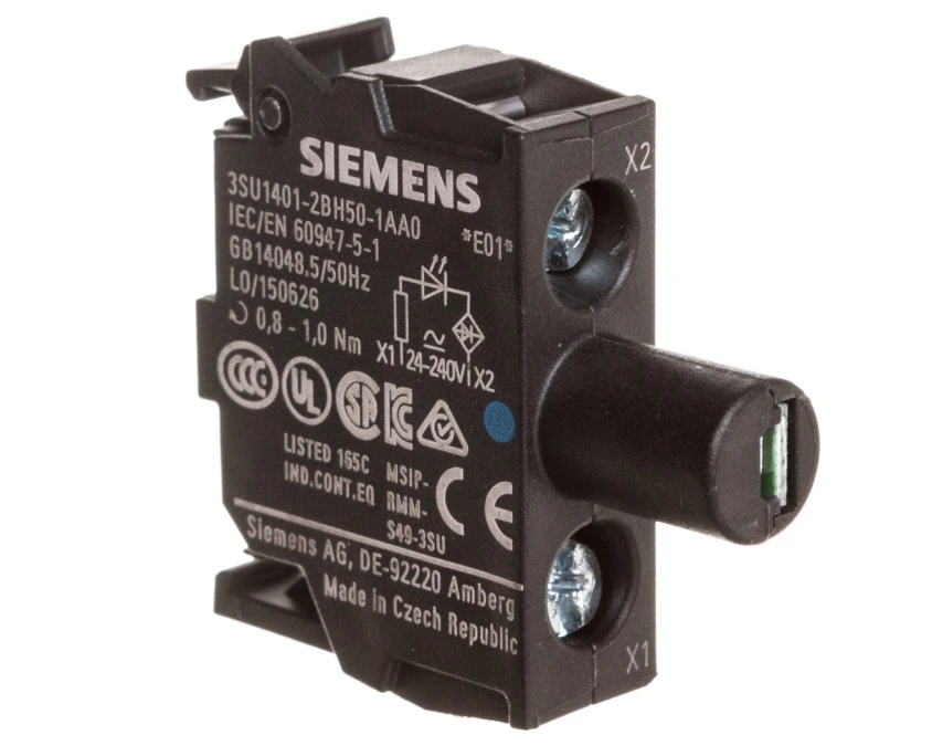 Oprawka blok LED niebieski 24‑240V AC‑DC montaż w obudowie przył śrubowe ACT SIRIUS ACT 3SU1401‑2BH50‑1AA0