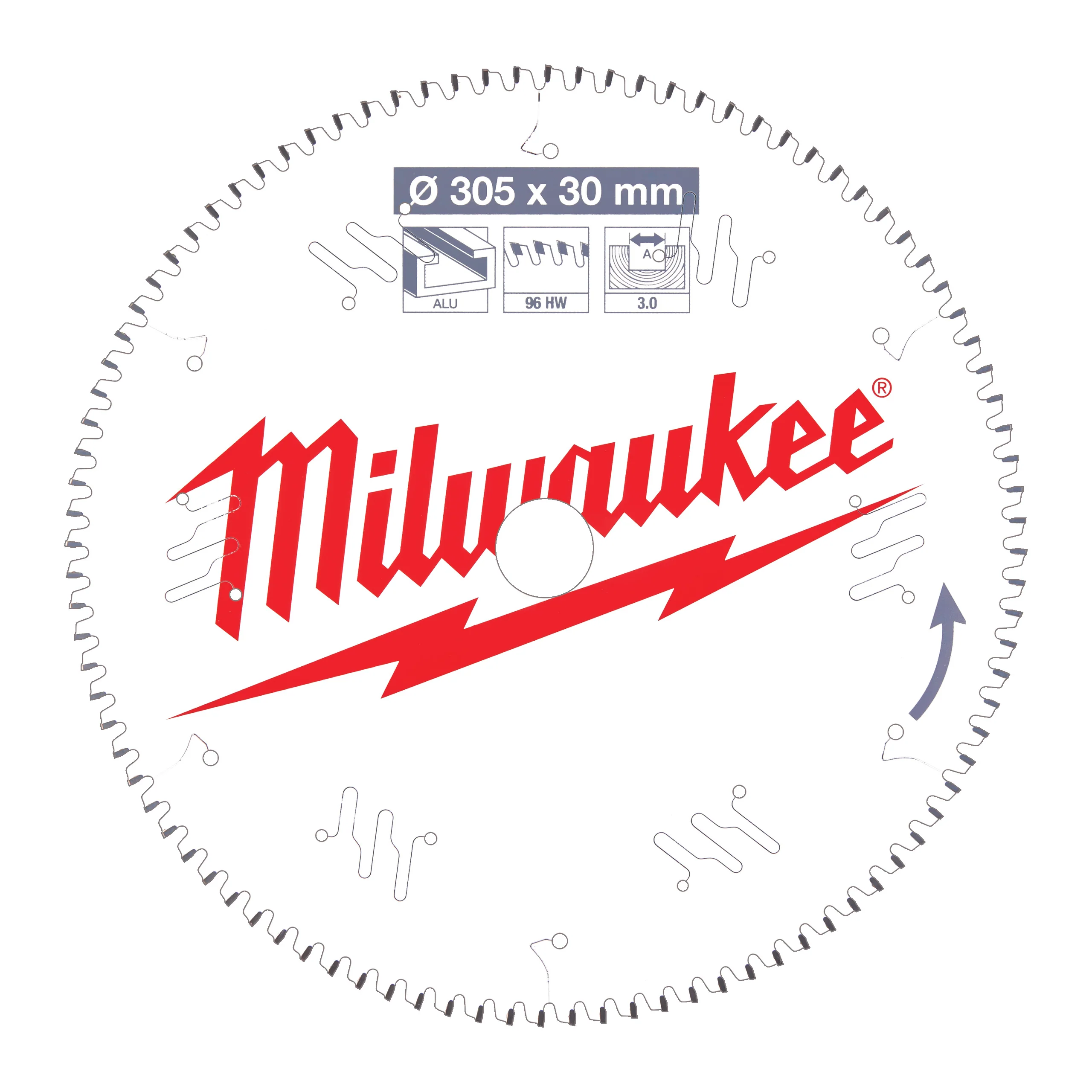 Milwaukee Tarcza pilarska ALU305X30X3.0X96TF NEG.