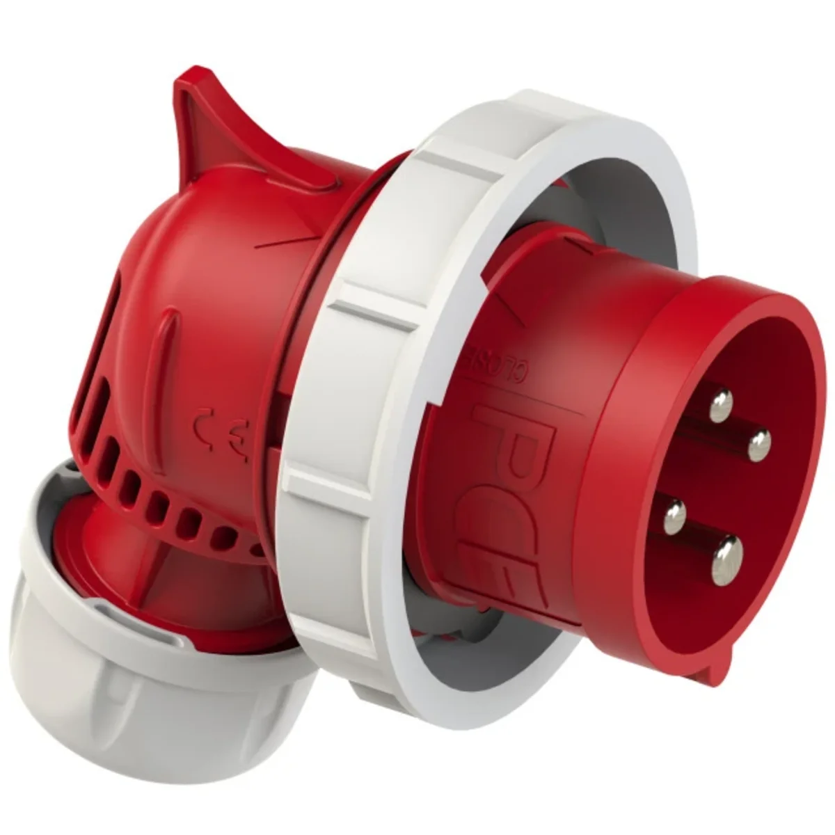 Wtyczka kątowa ze zwrotnicą faz 16A 3P+Z 400V 50/60Hz 6h IP67 74142-6