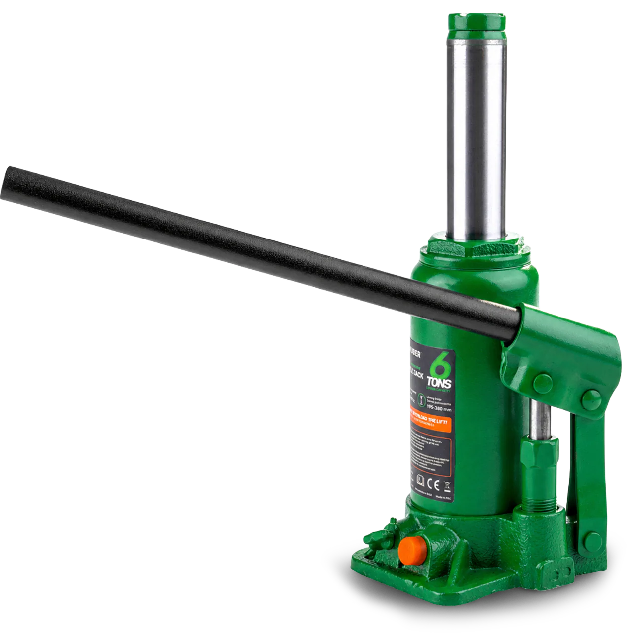 Podnośnik słupkowy hydrauliczny 6 t 195-380 mm WUBER