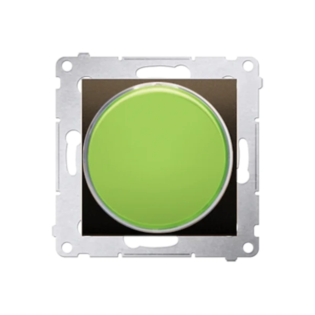 SIMON 54 Sygnalizator świetlny LED – światło zielone (moduł) 230V brąz mat DSS3.01/46