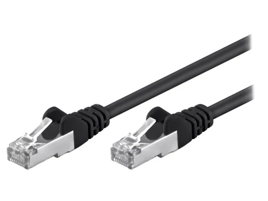 Patch cord F/UTP 5e linka CCA PVC czarny 50m 26AWG 68663