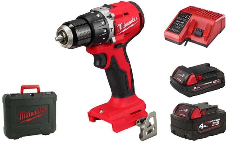 Milwaukee Wiertarko wkrętarka M18BLPDRC-422C (2Ah+4Ah) 4933 4928 25
