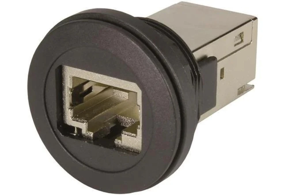 Panelowy port serwisowy RJ45 czarny kat.6 09454521561