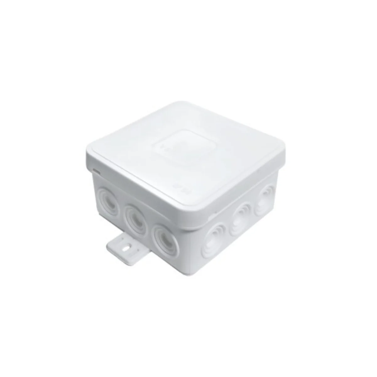 V5 Puszka elastyczna natynkowa 12-wlotowa z osłabieniami 75x75x41mm IP54 klik-klak biała 035-01