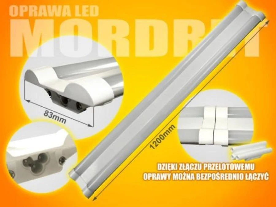 Oprawa LED Mordret 120cm 40W 4000K milky